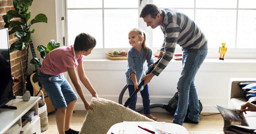 Kids helping house chores