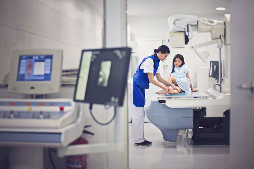 girl getting xrays